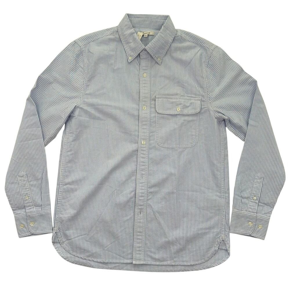 Madewell Oxford Stripe Button Down Shirt Cotton Sz S Classic Preppy Work